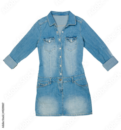 Womens blue denim dress