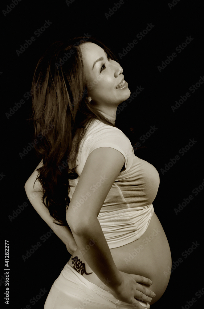 Fototapeta premium Happy pregnant lady