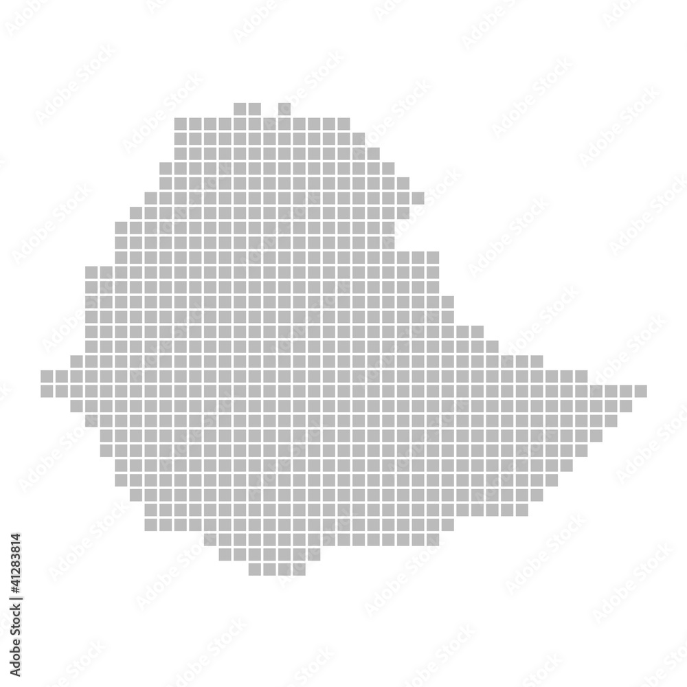 Pixelkarte - Umriss von Äthiopien