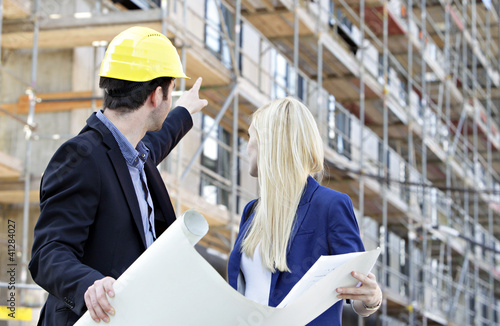 Baustelle, Mann, Frau, Team