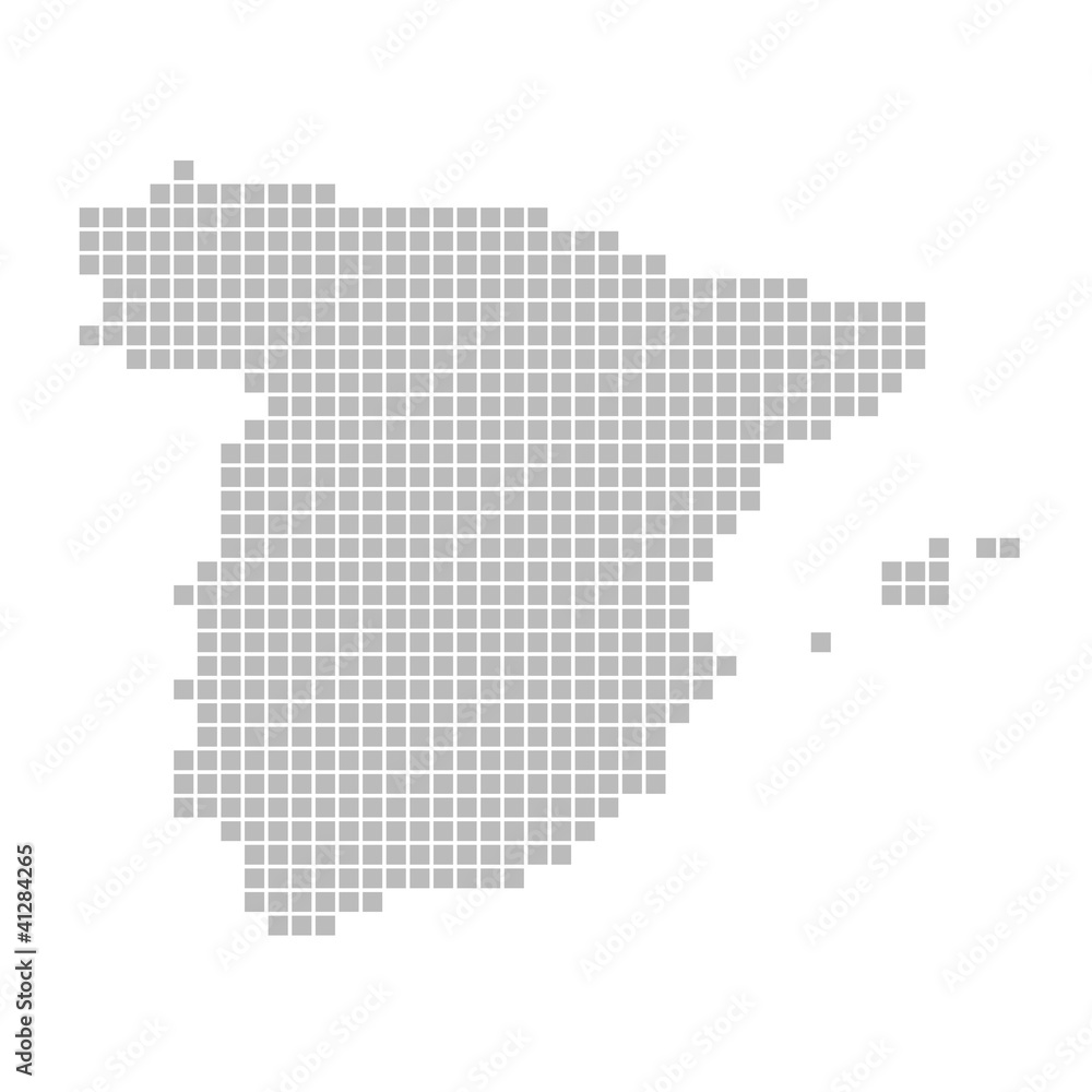 Pixelkarte - Spanien