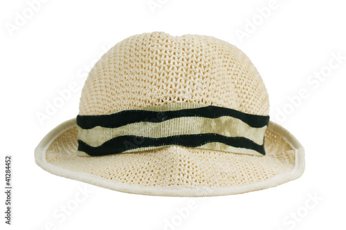 Wicker light beige hat photo