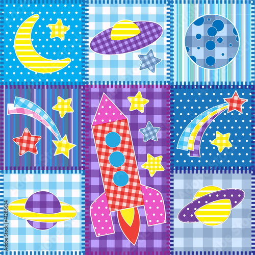 Colorful Space patchwork