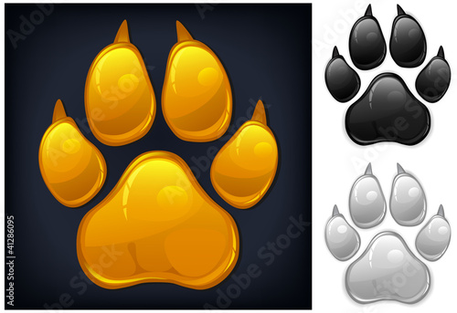 Yellow paw prints