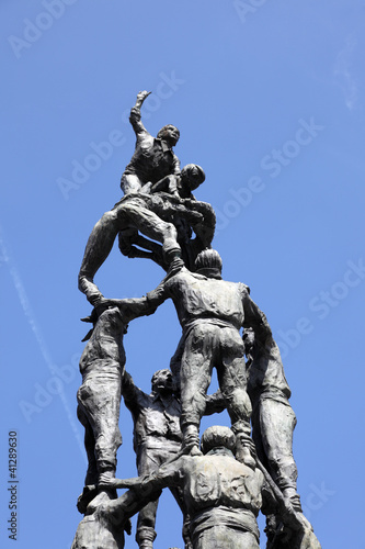 Castellers monument in Tarragona, Spain photo