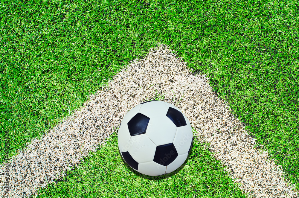 Soccer ball on the stadium Soccer ball on the stadium