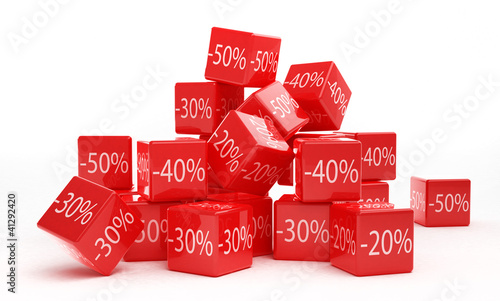 red discount cubes