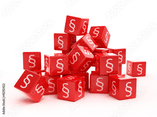 red cubes with section § symbol