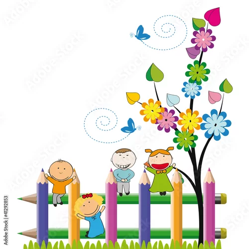 Naklejka na ścianę Szczęśliwe dzieci