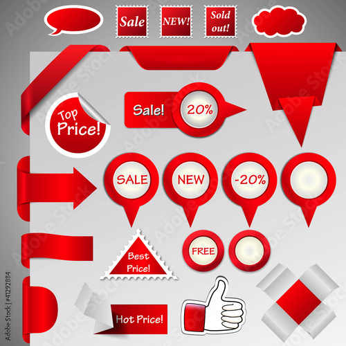 hugh collection of internet shop design elements, eps10 vector