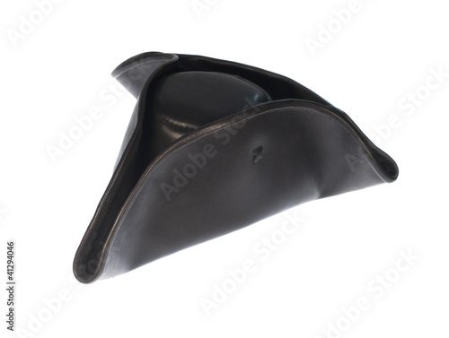 Pirate triangle hat isolated on white