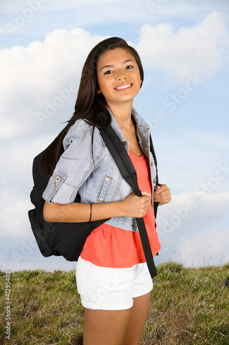 Girl With Backpack