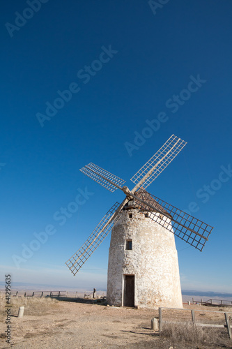 Typical windmill in Castilla la Mancha, Spain