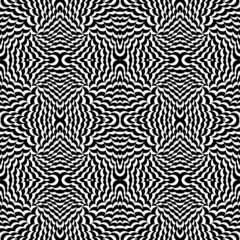 Fototapete Psychedelisch Optischer Effekt in Schwarz Weiß  © hibrida