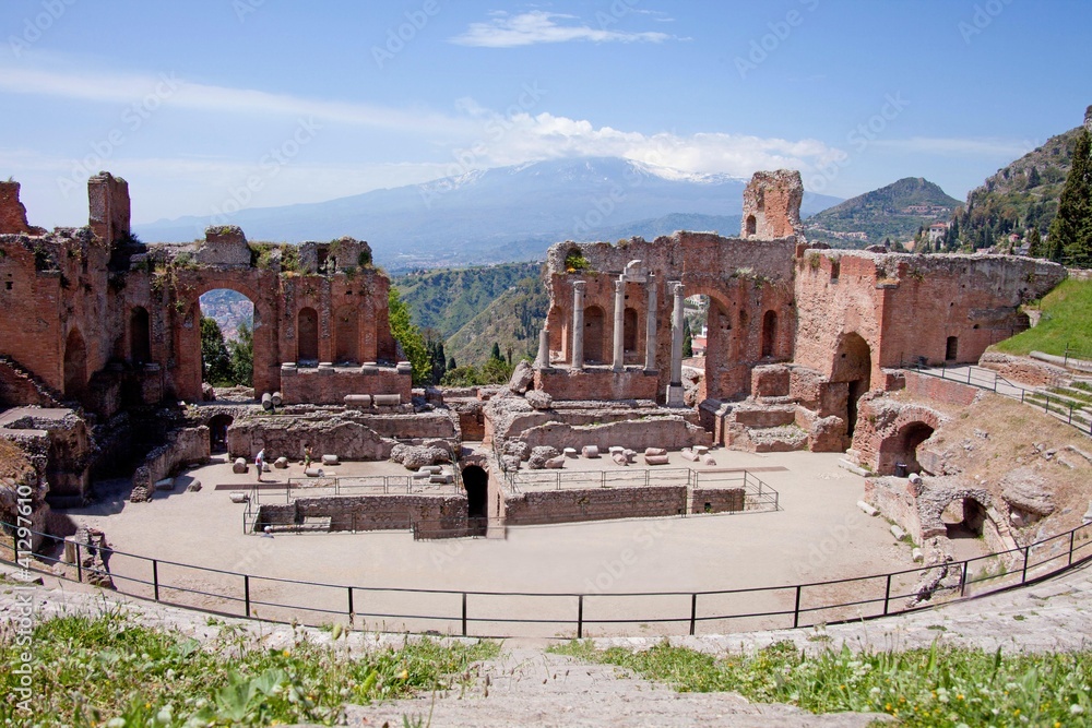 Teatro Greco in Taormina und der Ätna
