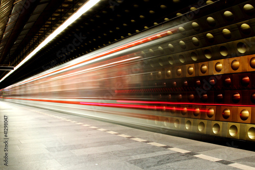 Photography subway background from the Prague