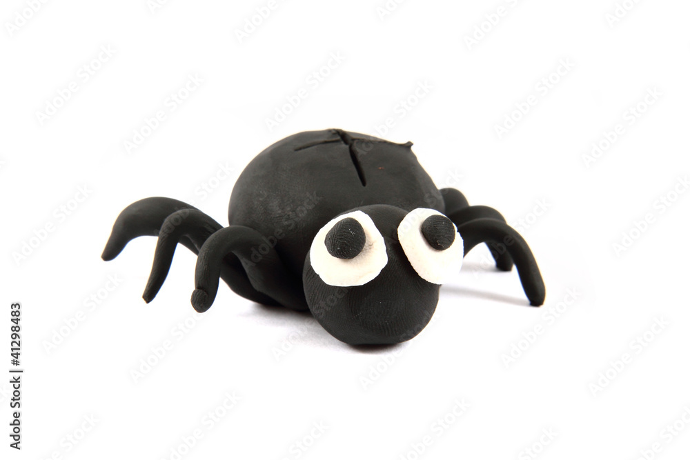 black spider from the plasticine black spider from the plasticine