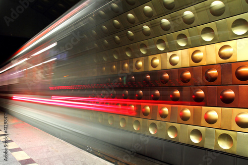 subway background from the Prague