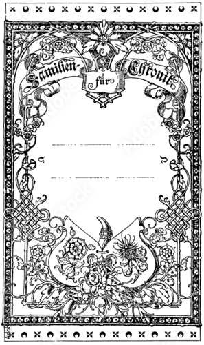 Frame with a beautiful ornament "Family Chronicles"