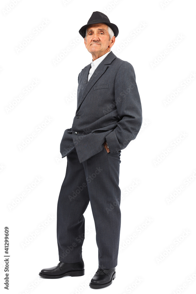 Old man isolated on white background Old man isolated on white background