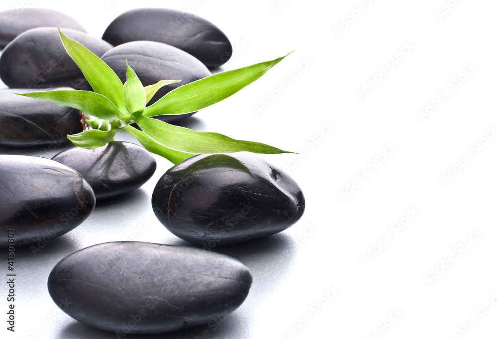 Fototapeta premium Zen pebbles. Stone spa and healthcare concept.