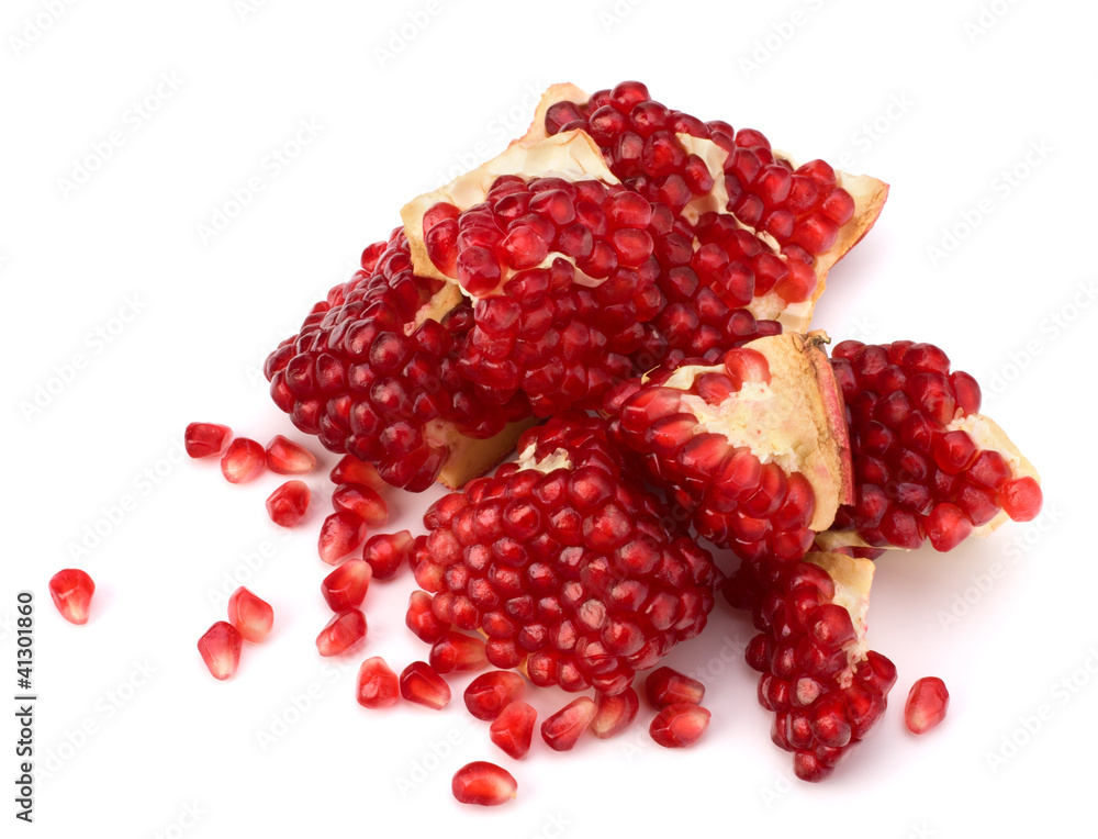 Ripe pomegranate piece Ripe pomegranate piece