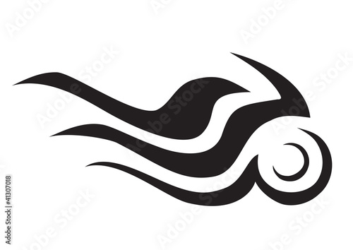 burning motorcycle symbol