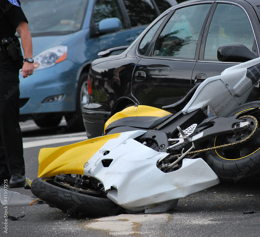 Motorcycle accident.