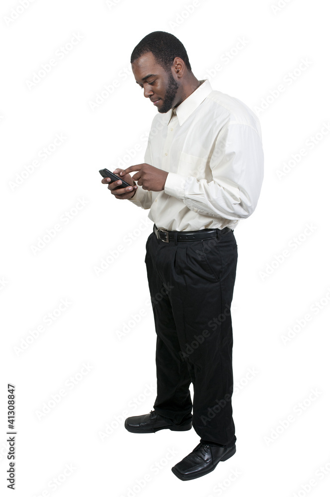 Obraz premium Business Man Texting