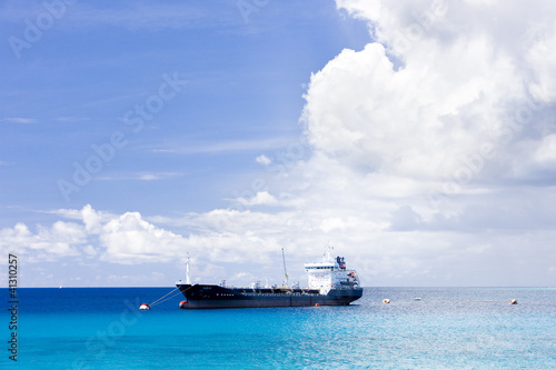 ship on Caribbean Sea, Barbados © Richard Semik