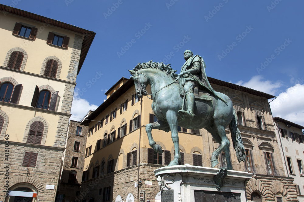 Florence - Statue de Cosme 1er (Giambologna)