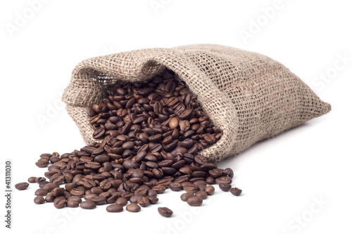 Bag with coffee grains
