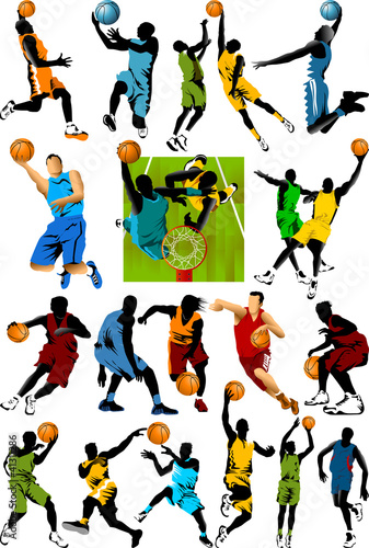 collection of basketball stars