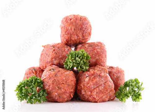 raw meatballs photo