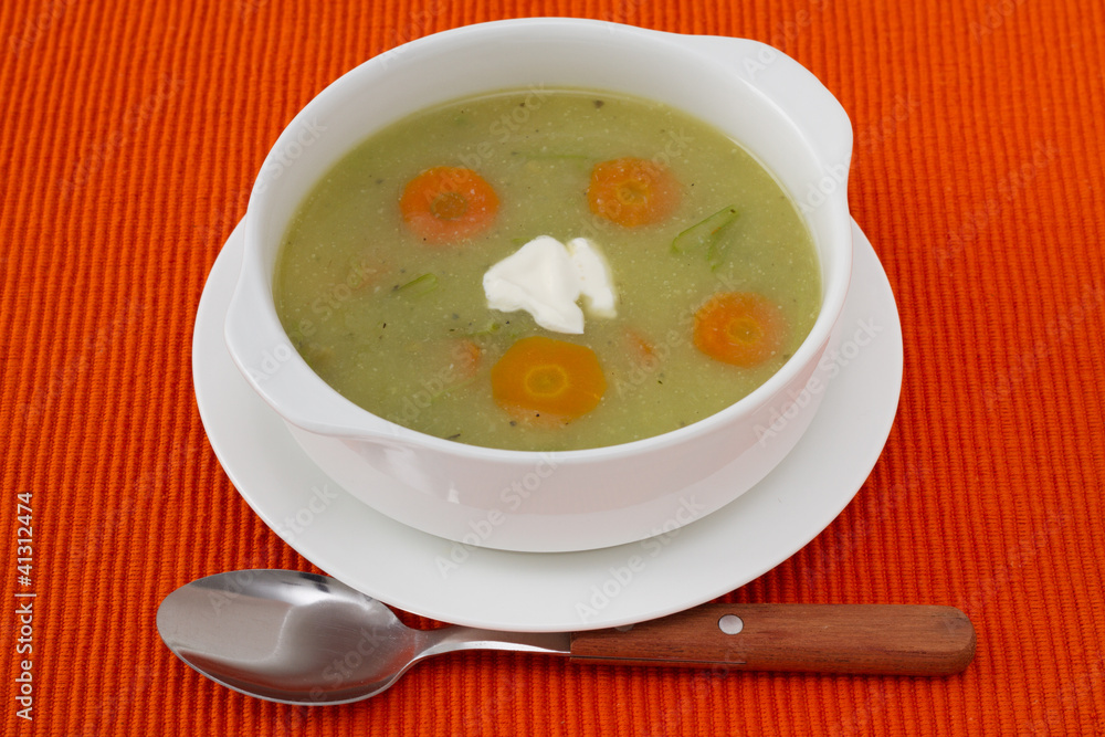 vegetable soup in the white bowl vegetable soup in the white bowl