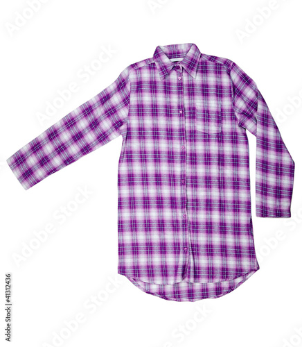 Purple plaid shirt