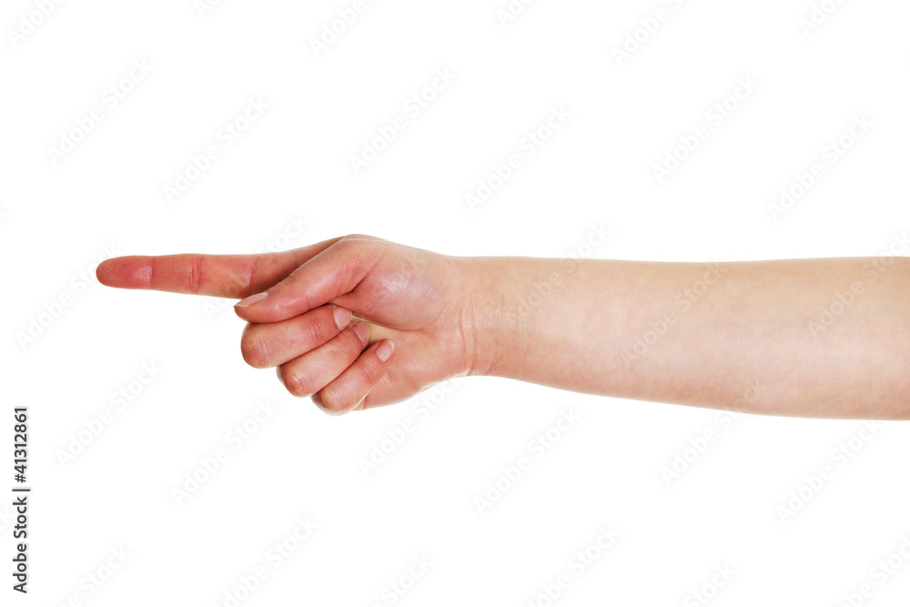 Hand with index finger