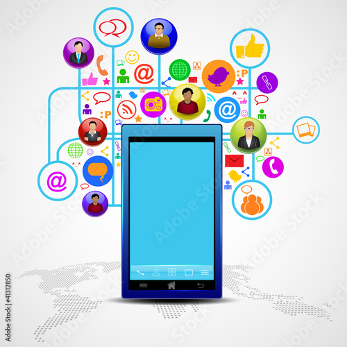 Social media network connection and communication in the global,