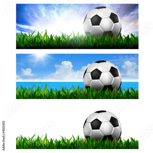 Timeline Cover   Ratio 851x315   - football in green grass