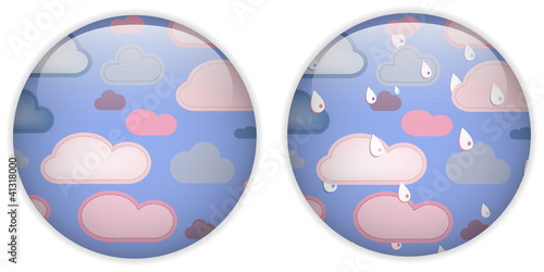 Cloud Computing Cute Icon Button