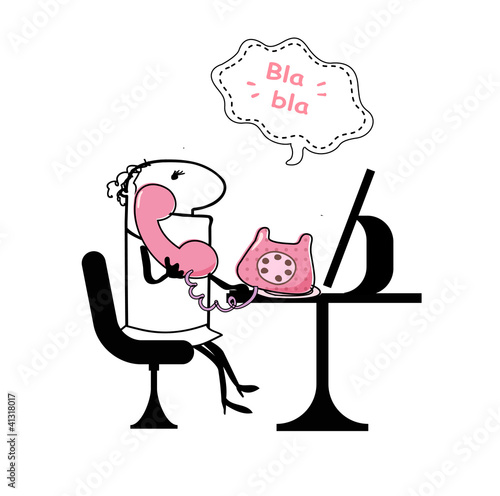 Art of Geschäftsfrau Happy Cartoon Vektor-Illustration