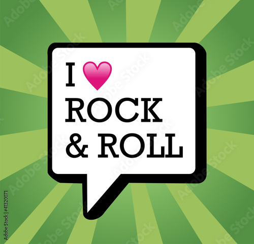 I love Rock and Roll background illustration