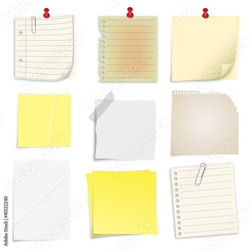 Set of post it notes