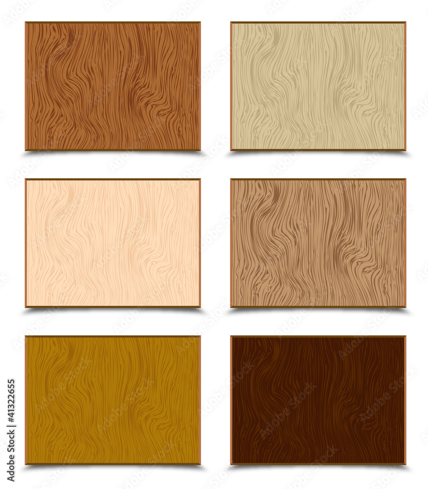 Naklejka premium Wood Textures Set