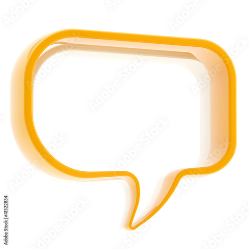 Copyspace text bubble isolated