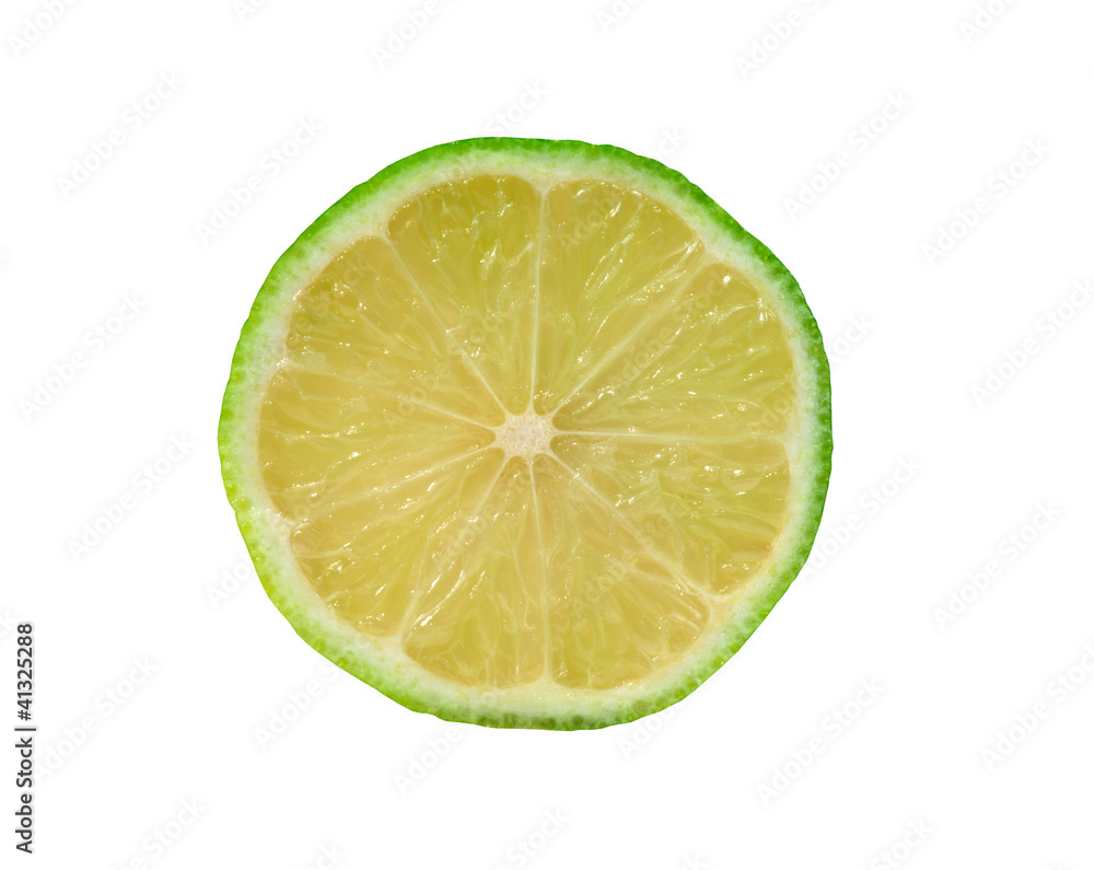 Scheibe einer Limette Scheibe einer Limette