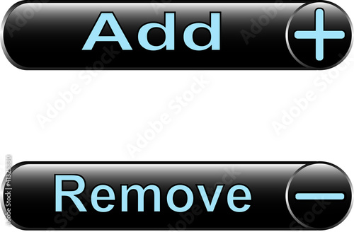 Vector icons -  add and remove