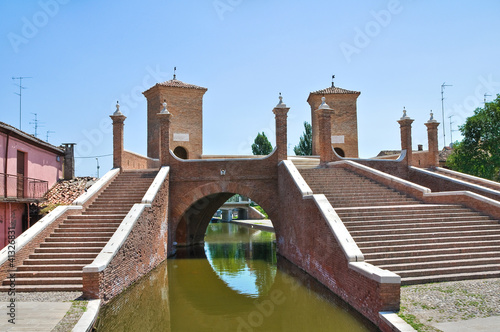 Trepponti bridge. Comacchio. Emilia-Romagna. Italy. photo