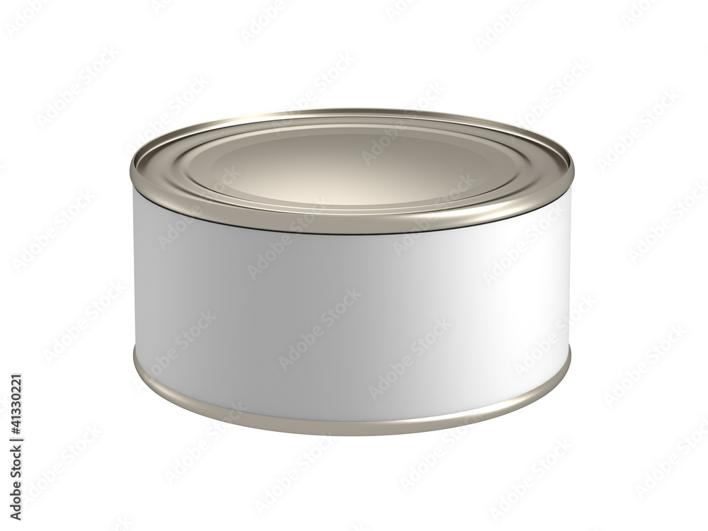 Tin with blank label Tin with blank label