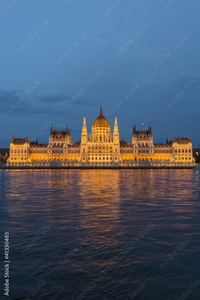 budapest parliament in lights